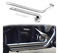 Motorbike exhaust For Y-AMAHA V-Star XVS1100 For Custom All Year Motorcycle Stainless Steel And Aluminum Alloy Muffler Silencer Pipe Exhaust Pipe Chrome/Black(Chrome)
