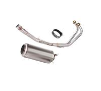 Motorbike exhaust For Y-AMAHA YZF-R25 2015-2021 2016 2017 2018 2019 2020 Motorcycle Stainless Steel Exhaust Muffer Pipe Exhaust Carbon Fiber Front Link Pipe Muffler Accessories(Chrome)