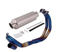Motorbike exhaust Motorcycle Accessories Muffler Silencer Pipe Exhaust Pipe Slip On Exhaust Carbon Fiber Muffler For Y-AMAHA MT07 XSR700 2014-2020 2015 2016 2017 2018 2019(Chrome)