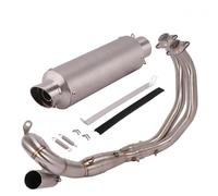 Motorbike exhaust Motorcycle Accessories Slip On Exhaust Carbon Fiber Muffler Silencer Stainless Steel Exhaust Muffler For Y-AMAHA MT07 XSR700 2014-2020 2019 2018 2017 2016 2015(Chrome)