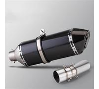 Motorbike exhaust Motorcycle Exhaust Modified Middle Link Pipe 51mm Muffler For BMW F800GS F800Gt F800R F650GS F700GS 2008-2012 2013 2014 2015 2016 2017(Black Chrome)