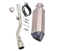 Motorbike exhaust Motorcycle Exhaust Pipe Muffler Silencer Exhaust Removable Muffler With Middle LinK Pipe For Y-AMAHA WR 125R WR 125X 2009-2017 2010 2011 2012 2013(Chrome)