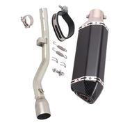 Motorbike exhaust Motorcycle Exhaust Pipe Muffler Silencer Exhaust Removable Muffler With Middle LinK Pipe For Y-AMAHA WR 125R WR 125X 2009-2017 2010 2011 2012 2013(Black- Silver)