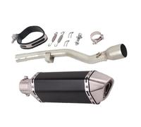 Motorbike exhaust Motorcycle Muffler Pipe Silencer Tube Exhaust Removable Muffler With Middle LinK Pipe For Y-AMAHA WR125 R WR125 X 2009-2017 2016 2015 2014 2013 2012 2011(Black-Chrome)