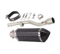 Motorbike exhaust Motorcycle Muffler Pipe Silencer Tube Exhaust Removable Muffler With Middle LinK Pipe For Y-AMAHA WR125 R WR125 X 2009-2017 2016 2015 2014 2013 2012 2011(Black- Silver)