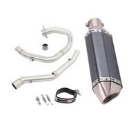 Motorbike exhaust Motorcycle Muffler Silencer Pipe Exhaust Pipe Slip-On Exhaust Front Midddle Link Pipe For SUZUKI DR-Z400E DR-Z400SE 2000-2022 2021 2020 2019 2018 2017 2016(Grey)