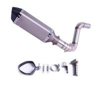 Motorbike exhaust Motorcycle Slip On Exhaust Escape Modify Middle Link Pipe Muffler For DUKE 125 150 200 390 2012 2013 2014 2015 2016(Grey)