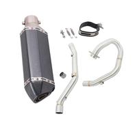 Motorbike exhaust Motorcycle Slip Ons Exhaust Front Midddle Link Pipe Silencer Stainless Steel Muffler For SUZUKI DR-Z400E DR-Z400SE 2000-2022 2021 2020 2019 2018 2017 2016(Grey)