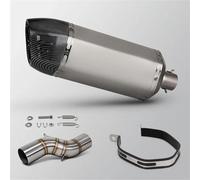 Motorbike Exhaust Pipe Motorcycle Exhaust Muffler For Benelli TRK502X TRK552X TRK 552 502 X 552X 502X Slip On E&scape Systems Pipe Middle Link Tube Silencer Tube Connecting(Color 1)
