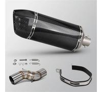 Motorbike Exhaust Pipe Motorcycle Exhaust Muffler For Benelli TRK502X TRK552X TRK 552 502 X 552X 502X Slip On E&scape Systems Pipe Middle Link Tube Silencer Tube Connecting(Color 4)