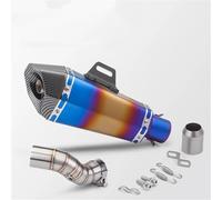 Motorbike Exhaust Pipe Motorcycle Exhaust Muffler For KAWASAKI For Z900 For Z 900 2017-2019 E&scape Systems Tail Pipe 51mm Tube Connection Silencer Tube(Color 6)