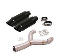 Motorbike Exhaust Pipe Motorcycle Exhaust Pipe For Aprilia Shiver 750 Shiver750 2008-2017 Es&cape Systems Middle Link Tube 51MM Tail Pipe Muffler Connection Tube Silencer(Color 2)