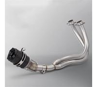 Motorbike Exhaust Pipe Motorcycle Exhaust Pipe For Kawasaki ER6N ER6F ER6 N F E&scape Full System Muffler Front Mid Link Tube Connector Silencer Connection Silencer Tube(Color 2)