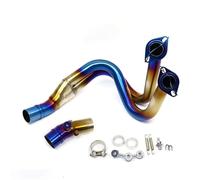 Motorbike Exhaust Pipe Motorcycle Exhaust Pipe For Kawasaki ER6N ER6F For Versys 650 2012-2023 Front Middle Link Tube 51MM Connector Muffler Connection Tube Silencer(Color 2)