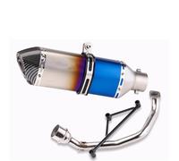 Motorbike Exhaust Pipe Motorcycle Exhaust Pipe For YA&MAHA GY6 GY 6 125cc 150cc Scooter 4 Stroke E&scape System Muffler Middle Link Tube Connection Silencer Tube(Color 7)