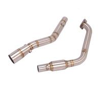 Motorbike Exhaust Pipe Motorcycle Exhaust Pipe For YA&MAHA YZF R15 R125 V3 V4 YZF-R15 MT-15 2020-2023 YZFR15 YZFR125 MT15 Front Middle Link Tube Connection Tube Silencer(Color 1)