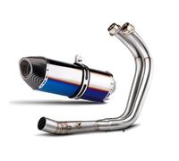 Motorbike Exhaust Pipe Motorcycle Exhaust Pipe Muffler For YA&MAHA MT07 FZ07 XSR700 Tracer 7 MT FZ 07 2014-2025 Full E&scape Systems Link Tube Connection Silencer Tube(Color 3)