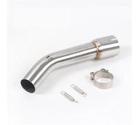 Motorbike Exhaust Pipe Motorcycle Middle Pipe For YA&MAHA For Fazer FZ1 FZ1N FZ1000 FZ 1 1N 1000 2006-2015 Exhaust E&scape Mid Link Slip On Muffler Tube Connection Silencer Tube(Silver)