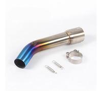 Motorbike Exhaust Pipe Motorcycle Middle Pipe For YA&MAHA For Fazer FZ1 FZ1N FZ1000 FZ 1 1N 1000 2006-2015 Exhaust E&scape Mid Link Slip On Muffler Tube Connection Silencer Tube(Blue)