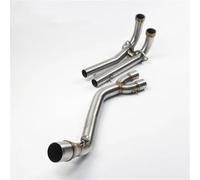 Motorbike Exhaust Pipe Motorcycle Slip-on Exhaust Pipe For YA&MAHA Tmax500 T-max530 Tmax T-max 500 530 2008-2016 E&scape Headers Front Tube 51mm Connection Silencer Tube(Silver)