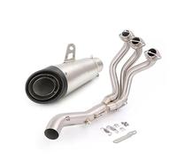 Motorbike Exhaust Pipe Motorcycle Tail Muffler Exhaust Pipe For YA&MAHA TRACER 900 900GT TRACER900 2015-2019 E&scape System Slip On Header Mid Link Tube Connection Silencer Tube(Color 3)