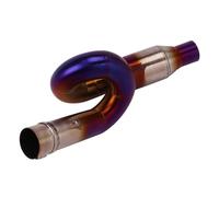 Motorbike Exhaust Pipe Motorcyle Exhaust Pipe Muffler Escape Systems Stainless Steel Middle Link Connection 51mm For Kawasaki For Z800 For Ninja 800(Blue)