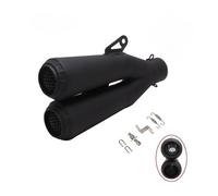 Motorbike Exhaust Pipe Universal 60mm Motorcycle Exhaust Escape Connecting Double Holes Moto Muffler For MT-09 R1 S1000RR DL250 Motorcycle Exhaust Pipe