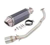 Motorbike exhaust Slip On For Y-AMAHA Cygnus Gryphus 125cc Motorcycle Exhaust Front Link Pipe Muffler With Reomvable Muffler(Grey)