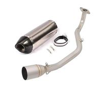 Motorbike exhaust Titanium Alloy For Y-AMAHA CYGNUS 125CC GRYPHUS 125 BWS125 Motorcycle Exhaust Carbon Link Pipe Connect Muffler(Chrome)