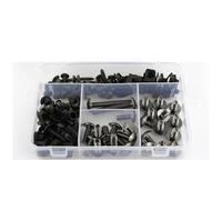 Motorbike Fairing Bolt Kit Body Screws Motorcycle Fairing Bolt Clips Kit For HO&NDA PCX125 PCX150 2009-2014 Motorbike Windscreen Fastener Screws Bolts Nut Parts Windscreen Clips(Titanium)