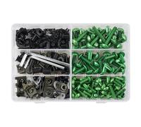 Motorbike Fairing Bolt Kit Body Screws Motorcycle Fairing Fastener Clips For Suzuki GSXR600 GSXR 750 1000 Windscreen Screws Bolts Nut Mounting Kits Windscreen Clips(Green)