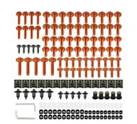 Motorbike Fairing Bolt Kit Motorcycle Fairing Bolt Clips Kit For YA&MAHA Tenere 700 NIKEN GT XT1200ZE Super XT 350 225 250 Windscreen Fastener Screws Bolts Windscreen Screws Bolt Clips(Orange)