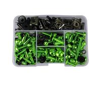 Motorbike Fairing Bolt Kit Motorcycle Fairing Fastener Clips Kit For Suzuki Bandit 1200 1250S GSF600S GS1000 Windscreen Bodywork Screws Bolts Nuts Kits Windscreen Screws Bolt Clips(Green)