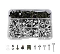 Motorbike Fairing Bolt Kit Motorcycle Fairing Fasteners Bolts Nuts Kit For Suzuki Bandit 1200 1250S GSF600S GS1000 Motorbike Windscreen Screws Clips Windscreen Screws Bolt Clips(Silver)