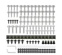 Motorbike Fairing Motorcycle Fairing Fastener Bolts Clips For BMW R For NineT R1100S R1200RS R1200S Windscreen Screws Nuts Bolts Kits Windscreen Bolt Clips(Silver)