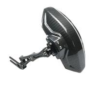 Motorbike Fenders Motorbike Flaps Motorcycle Universal Adjustable Imitation Carbon Fiber Aluminium Alloy Rear Wheel Fender Mudguard Lengthening(Black)