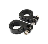 Motorbike Foot Pegs Footpeg 32mm 1-1/4" 38mm 1.5" Crash Bar Engine Guard Highway Foot Peg Clamp Mount Motorcycle Accessories For Dyna For Fat Bob For Softail(38mm Black)