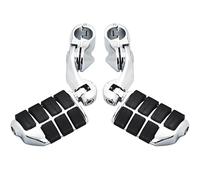 Motorbike Foot Pegs Universal 32mm Engine Guard Highway Motorcycles Footrest(Silver)