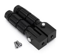 Motorbike Foot Rests 2 Pcs Motorcycle Motor Bike Folding Footrests Footpegs CNC Aluminum Universal Foot Rests Pegs Rear Pedals Set Foot Pedals Rests(SC15BK-XST)