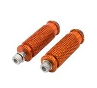 Motorbike Foot Rests 8MM Universal Motorcycle Rearset Footrests Knurling Footpeg Foot Pegs Pedal Fit For Yamaha YZF R25 R3 MT-25 Dirt Bike Footpegs(Orange)