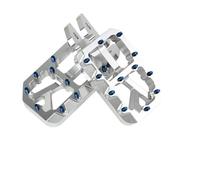 Motorbike Foot Rests Dirt Bike Footpegs Fit For Surron Light Bee X Accessories Fit For Segway X160 X260 Modified Pedals Foot Pedal(Silver-Blue Brillian)