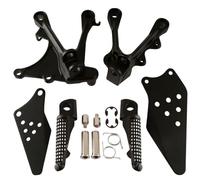 Motorbike Foot Rests Dirt Bike Footpegs Motorcycle Front Rider Foot Pegs Footrests Bracket Set Fit For KAWASAKI ZX636 2005-2006 ZX6R 2005-2008(Sand Black)