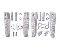 Motorbike Footrests Accessories Component For SV650 For K5 For K6 For K7 Motorcycle Rear Footrests Front Foot Pegs For GSXR600 For GSXR750 For GSXR1000 For GSX-S750 For B-KING(Front and Rear silver)
