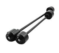 Motorbike Front Rear Wheel Axle Fork Sliders Crash Protector For Suzuki GSX-R 600/750 2006-2007 GSXR600 GSXR750 Falling Protection Guard Pads Motorcycle Accessory 1 Pair (2 pcs) (Black Front+Rear)