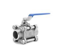 Motorbike Fuel Tap Three Piece Ball Valve 1/2 3/4 Screw Thread Internal Thread Water Pipe Welding Valve Switch For DN20 25 32 65 80