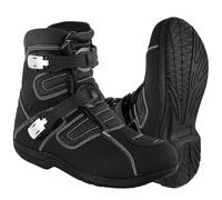 Motorbike Genuine Leather Short Ankle Boots Motorcycle Waterproof Off Road Touring Shoes for Men (Black, UK Footwear Size System, Adult, Men, Numeric, Medium, 9)
