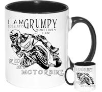 Motorbike Gift Mug. I Am Not Always Grumpy Sometimes I Am Riding My Motorbike. Biker Ceramic Gift Mug 11oz Capacity