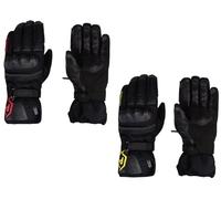 Motorbike Gloves, ARMR Kumaji 3.0 Mens Motorcycle Gloves, PU Knuckle Protector CE Certified Waterproof Fleece Lining Visor Wipe & Touchscreen Compatible (Black/Red, XL)