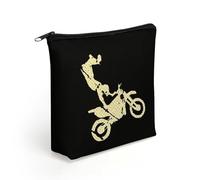 Motorbike Got Dirt Bike Travel Makeup Bag Toiletry Cosmetic Pouch Aesthetic Organizer Pencil Case Pen Holder 8.3 X 7.5 Inch