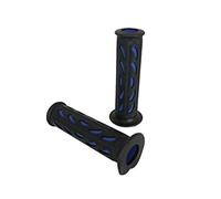 Motorbike Grips Handgrips Soft Silicone Rubber for 7/8" 22mm Handlebars (Black & Blue)